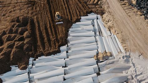 Turbine Blades Have Piled Up in Landfills. A  .